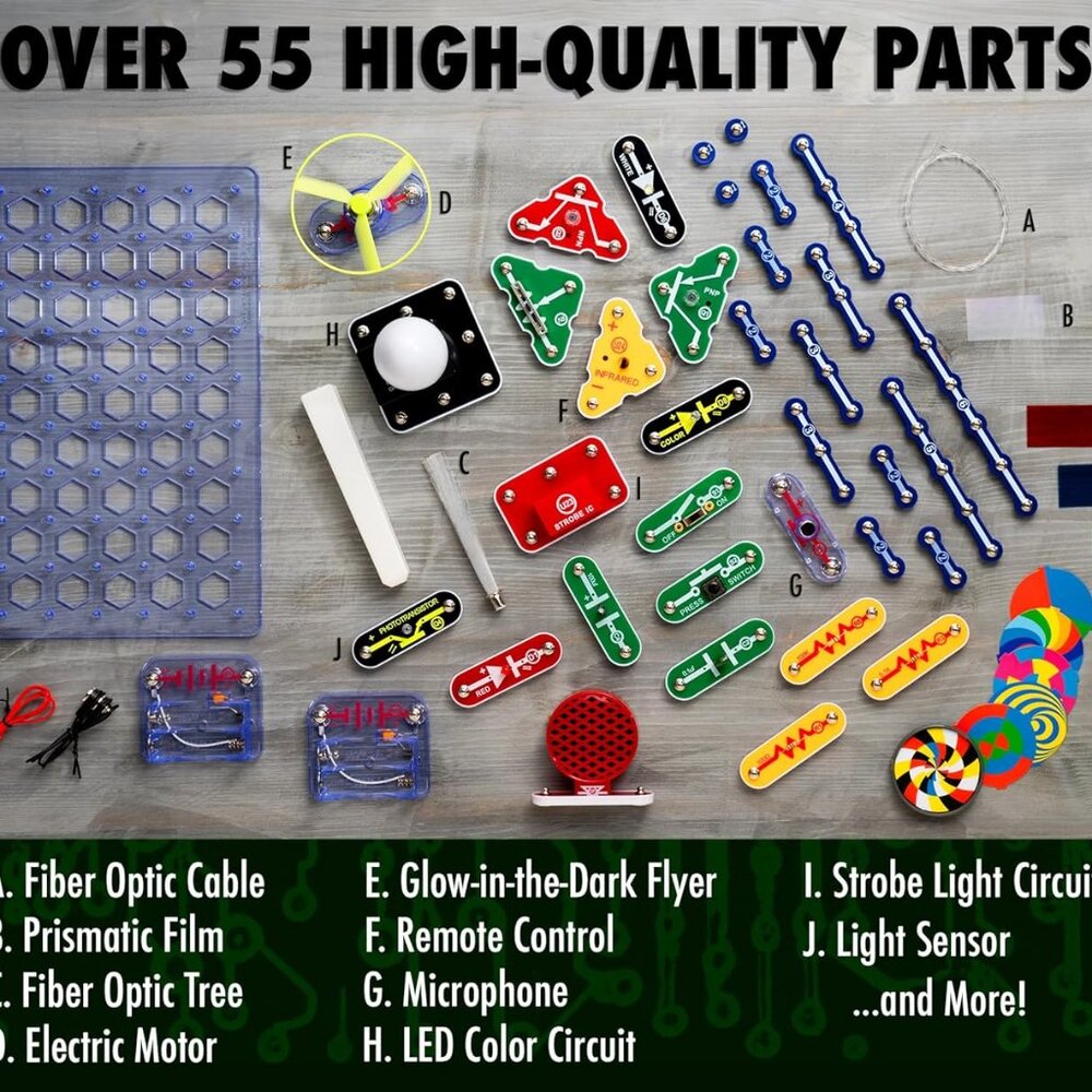 Snap Circuits LIGHT Electronics Exploration Kit | Over 175 Exciting STEM Project - Picture 5 of 7